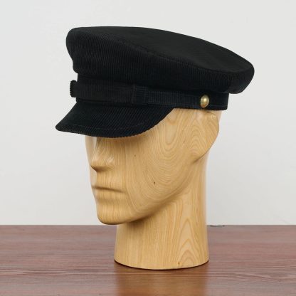 Black corduroy vintage beret - Image 2
