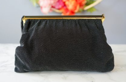 Vintage Black Braided Gold Hardware Tote Bag - Image 6