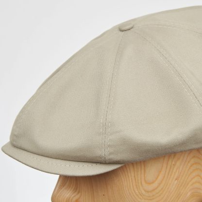 Light beige cotton newsboy cap - Image 8