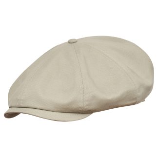 Light beige cotton newsboy cap