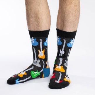 Rock guitar themed fun socks
