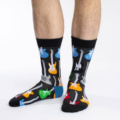 Rock guitar themed fun socks