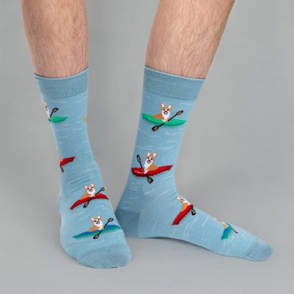 Corgi Kayak Fun Fashion Socks - Image 4