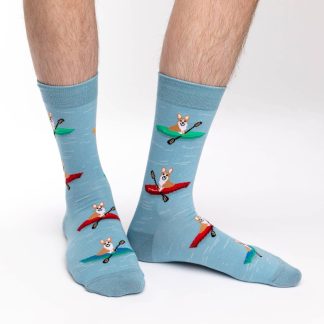 Corgi Kayak Fun Fashion Socks