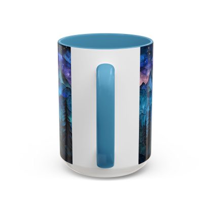 Starry sky and mountain painted mug - Image 2
