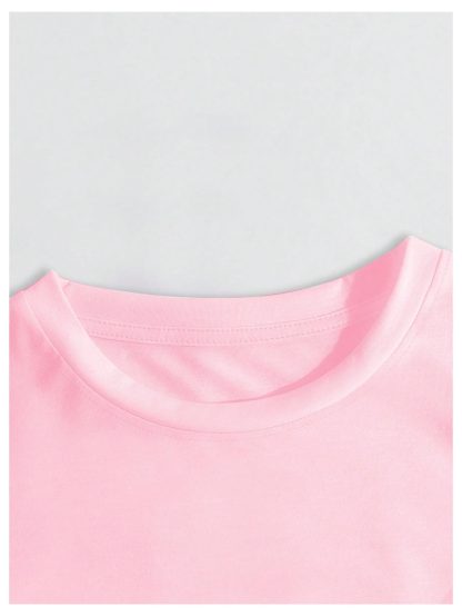 Sweet rhinestone bow short-sleeved T-shirt - Image 3