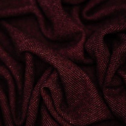 Vintage Burgundy Herringbone Tassel Throw Blanket - Image 2