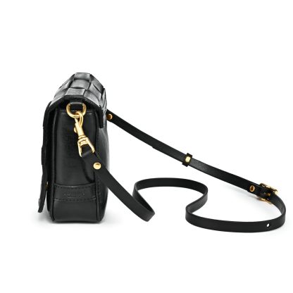 Vintage hand-woven top-grain cowhide crossbody bag - Image 2