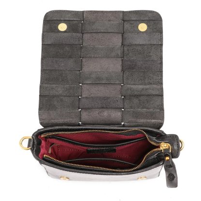 Vintage hand-woven top-grain cowhide crossbody bag - Image 5