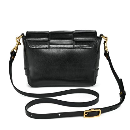 Vintage hand-woven top-grain cowhide crossbody bag - Image 4