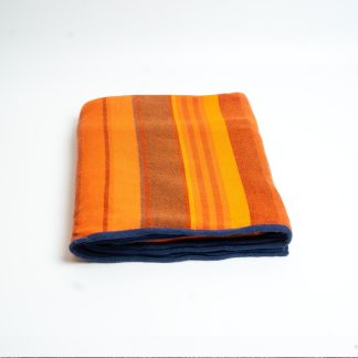Orange and brown blended blanket