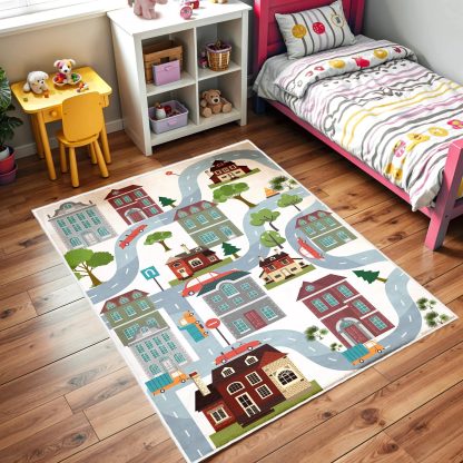 Realistic city building and traffic children's carpet - Image 2