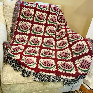 Retro Summer Watermelon Jacquard Blanket