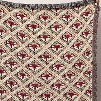 Retro Western Bull Geometric Jacquard Blanket