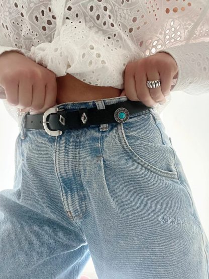Retro bohemian black belt - Image 6