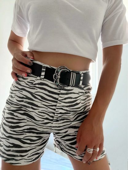 Retro bohemian black belt