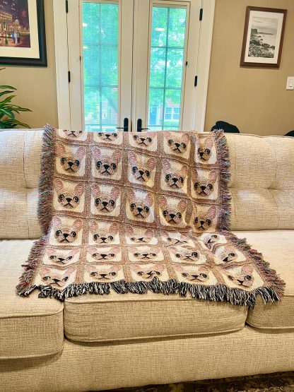 Retro cute French bucket jacquard blanket - Image 5