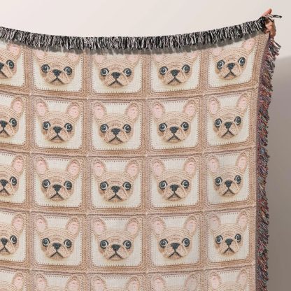 Retro cute French bucket jacquard blanket - Image 4