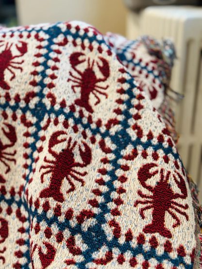 Retro fishing style crayfish jacquard blanket - Image 4
