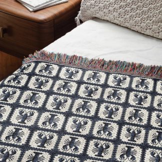 Retro niche geometric totem jacquard blanket