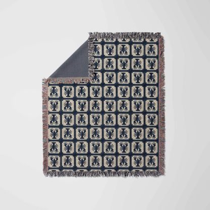 Retro niche geometric totem jacquard blanket - Image 2