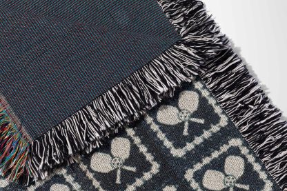 Retro sports style tennis racket jacquard blanket - Image 3