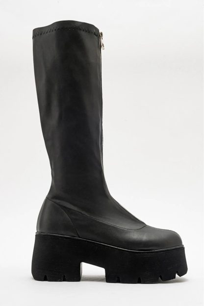 Personalized front zipper platform boots - Image 3