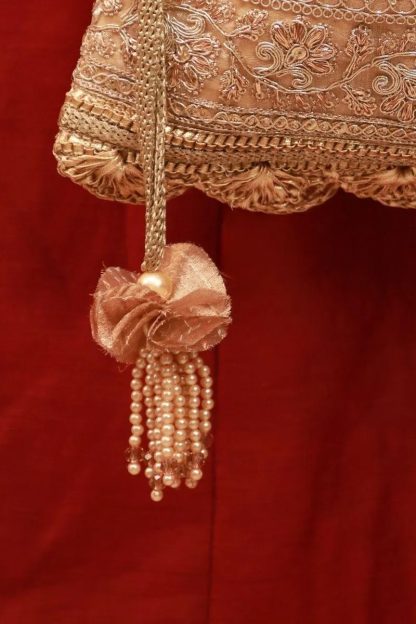 Retro palace style lace satin drawstring bag - Image 4