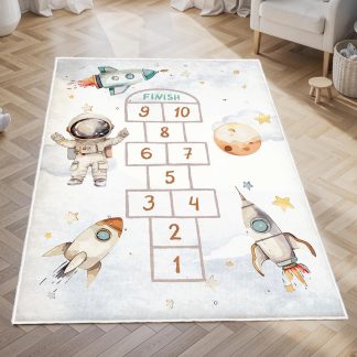 Space Adventure Hopscotch Children's Carpet