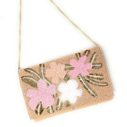 Spring Blossom Hand-Beaded Sequin Clutch - Image 7