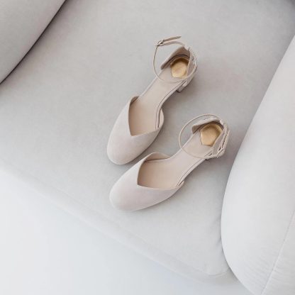 Spring Mist Embroidered Chunky Heel Sandals - Image 7