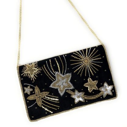 Starlight hand-beaded velvet evening bag - Image 3