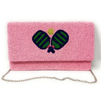 Sweet Tennis Party Hand-Beaded Clutch