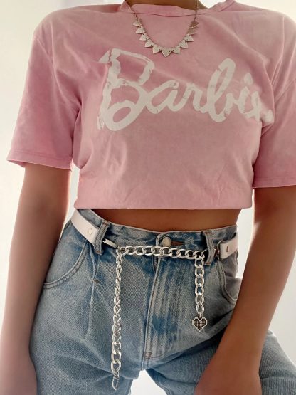 Sweet and Cool Heart Rhinestone Chain Belt - Image 7
