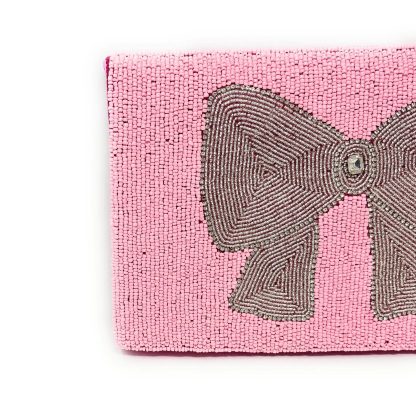 Sweet retro bow hand-beaded clutch - Image 5