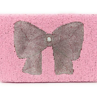 Sweet retro bow hand-beaded clutch - Image 3