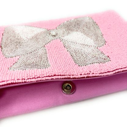Sweet retro bow hand-beaded clutch - Image 2