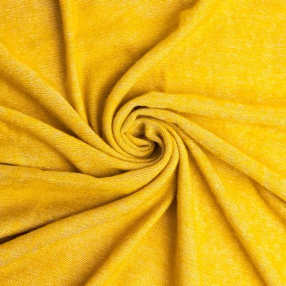 Warm yellow contrast hand-stitched throw blanket - Image 4