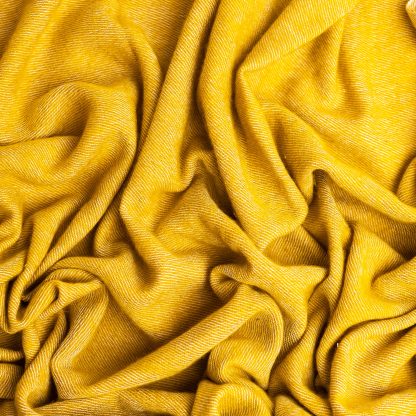 Warm yellow contrast hand-stitched throw blanket - Image 3