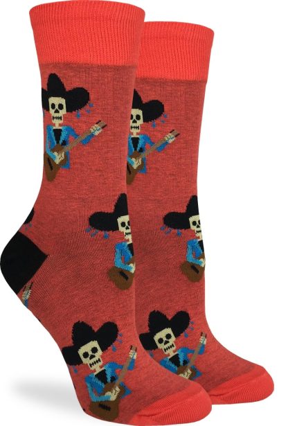 Western skull cowboy guitar theme fun trendy socks - Image 3