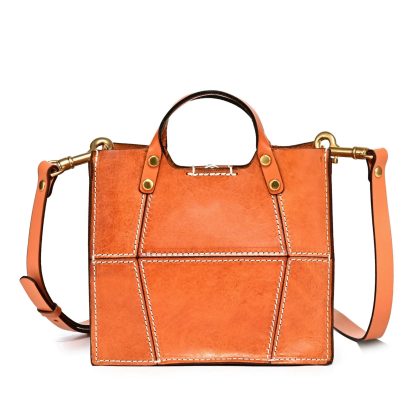 Vintage patchwork layered cowhide handbag - Image 8