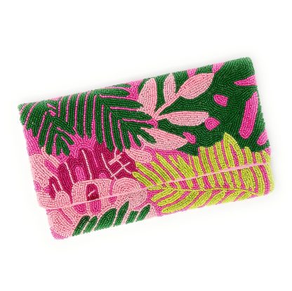 Tropical Jungle Art Handmade Beaded Holiday Bag - Image 3