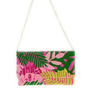 Tropical Jungle Art Handmade Beaded Holiday Bag