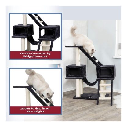Dark style multi-layer cat climbing frame - Image 7