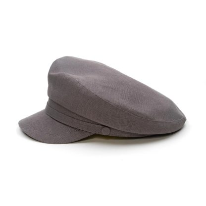 Dark grey cotton simple beret - Image 7