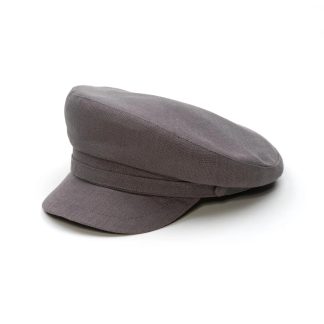 Dark grey cotton simple beret