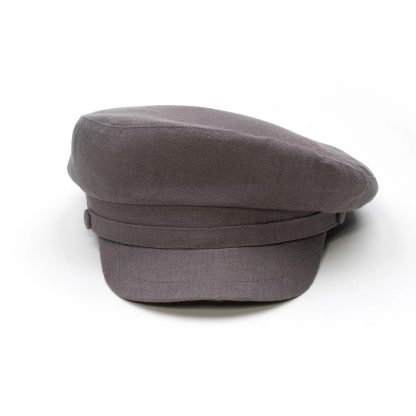 Dark grey cotton simple beret - Image 5