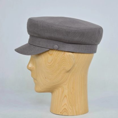 Dark grey cotton simple beret - Image 4