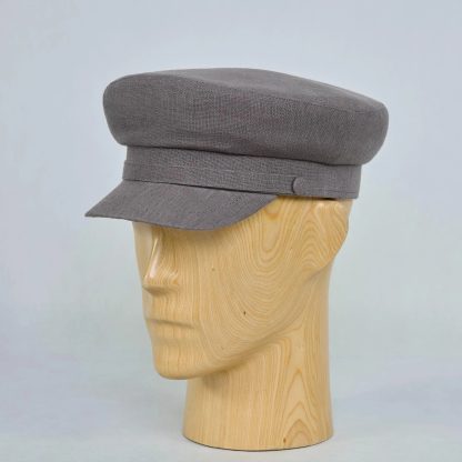 Dark grey cotton simple beret - Image 3