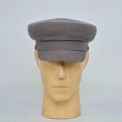 Dark grey cotton simple beret - Image 2